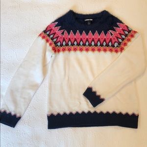Girls Lands’ End Fair Isle Sweater - SOFT!